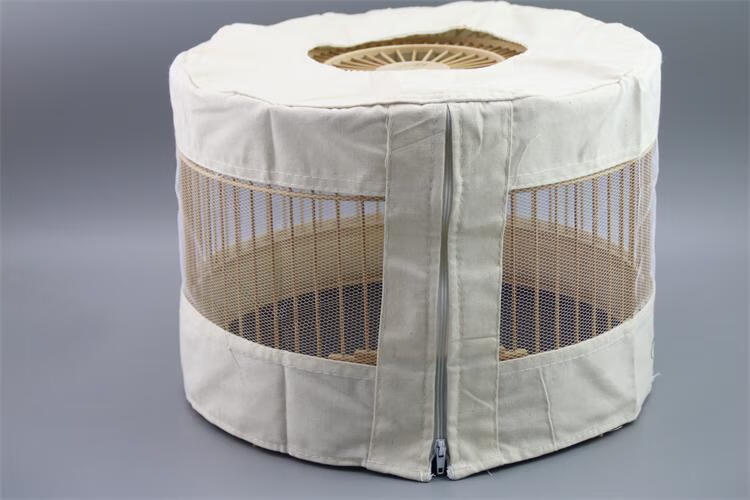 红子绣眼靛颏方形圆形红木竹笼鸟笼笼衣笼罩纱网罩衣 蓝色方全布