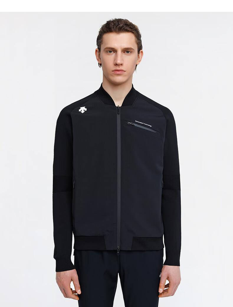 descente迪桑特training男子梭织外套d0431tjk53黑色bkm17092a