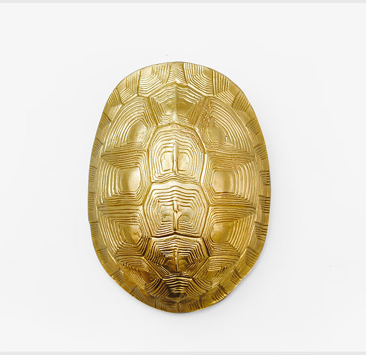 算卦工具龟壳算卦 龟壳摆件手摇铜龟甲富甲天下手把件道具铜乌龟板
