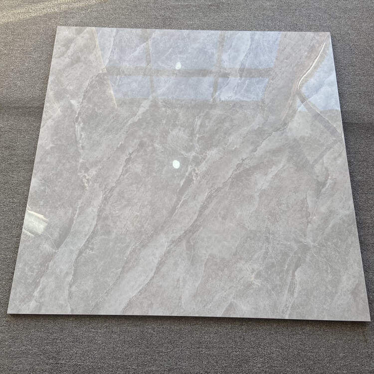 灰色通体大理石800x800瓷砖客厅卧室滑地板砖抛釉微晶全瓷地砖云朵拉