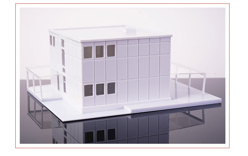 萨伏伊别墅模型沙盘建筑材料diy手工大师成品作品abs板材料包 1:100