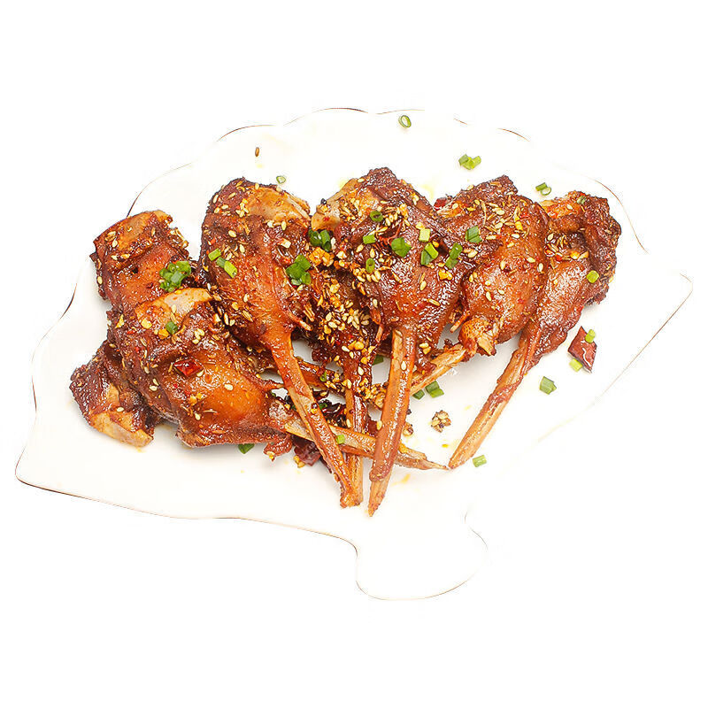 椒盐鸭下巴370g腌制半成品半边鸭头酒店餐饮特色菜食材速冻大排档5袋