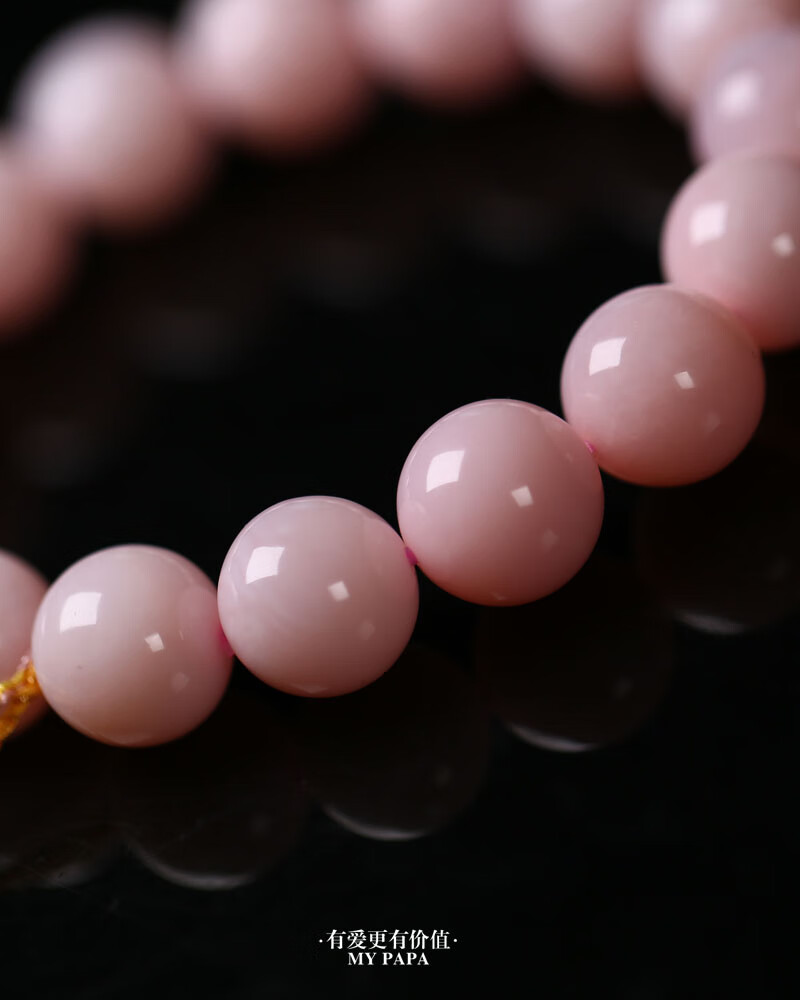 mypapa彩宝毕业级大颗粒粉澳宝蛋白石老金手链手串甜美s13-4-20