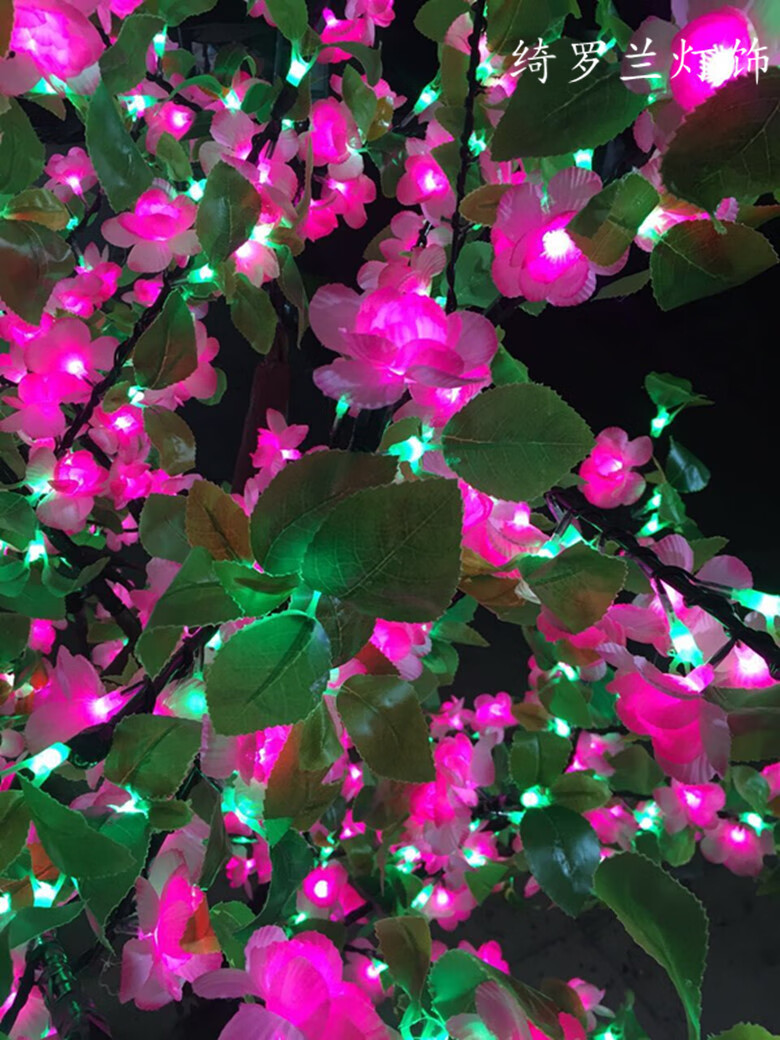 led樱花桃花树灯发光树仿真景观树灯户外水酒店广场工程装饰灯25米