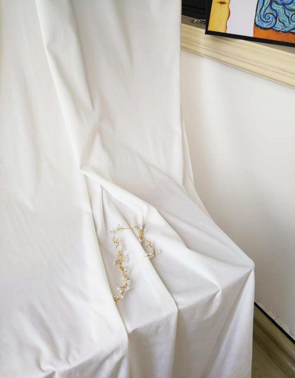 倾彩拍照背景布白色diy手工纯色布料丝绒婚礼周岁甜品台桌布吸光纯色