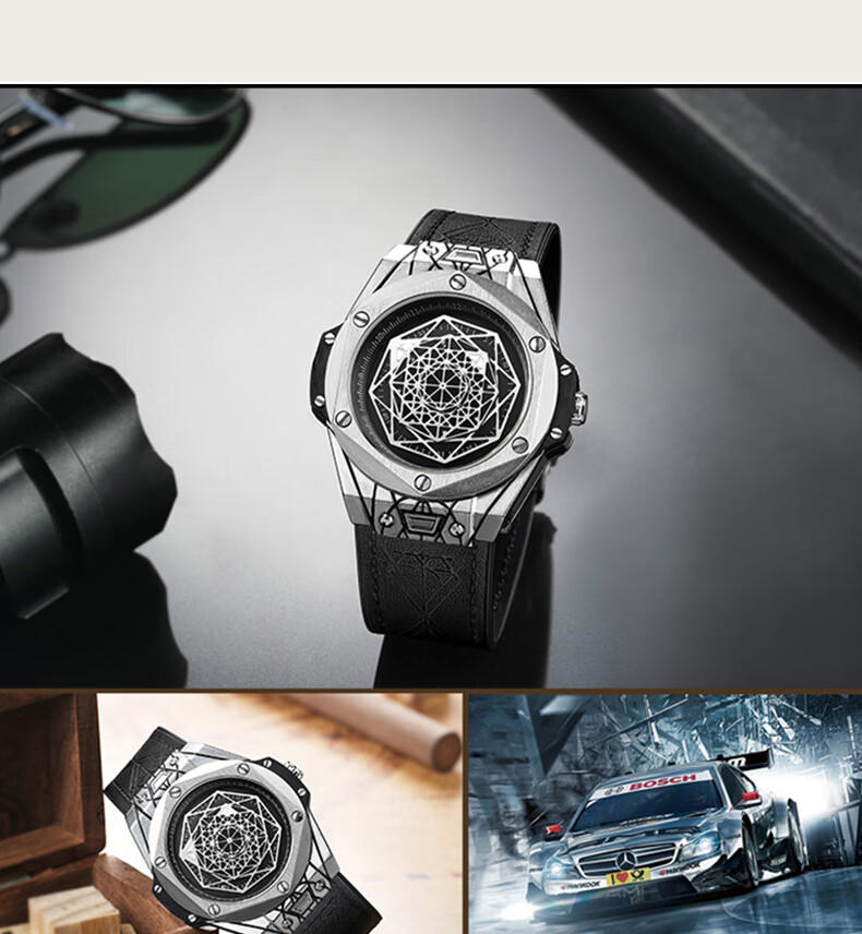 理查德米勒皇家橡树刺青宇舶手表男士学生潮流防水网红个性米勒机械表