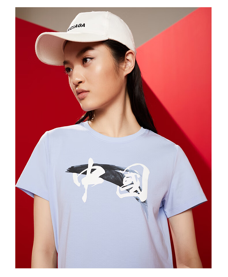 anta安踏短袖t恤女中国2020夏季新品国潮运动针织宽松套头圆领短袖t恤