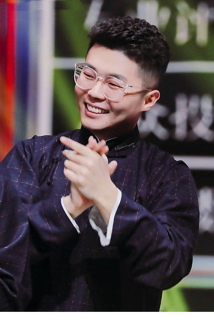 支持国货·现货子安德云社周九良同款眼镜框透明大圆框学生蓝光无