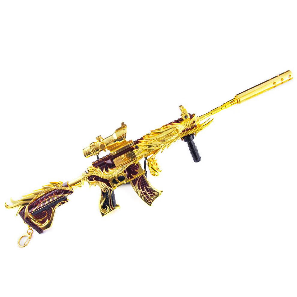 儿童玩具手炝和平精英抛壳版吃鸡游戏五爪金龙m416摆件模型大号合金