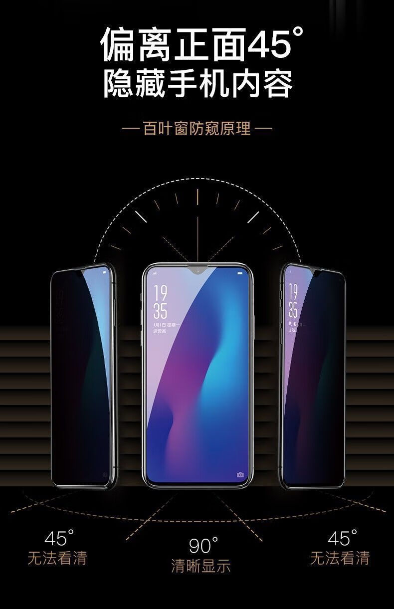 oppor17防r17pro全屏高清鋼化膜pbem00防窺手機半屏鏡頭貼膜喬鳥非