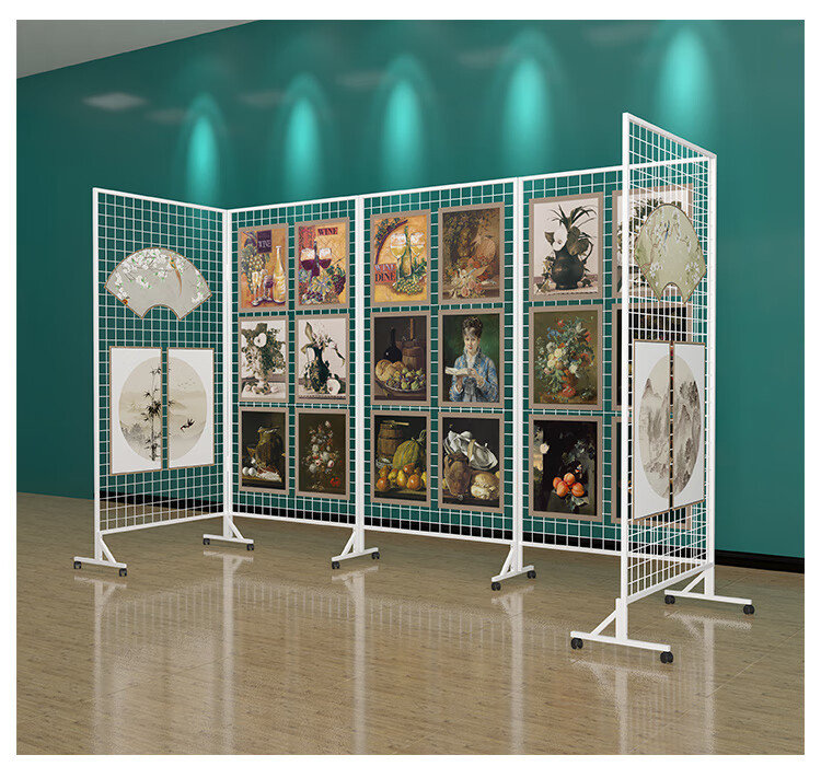 幼儿园作品折叠展示架移动画展书画展会美术字画屏风摄