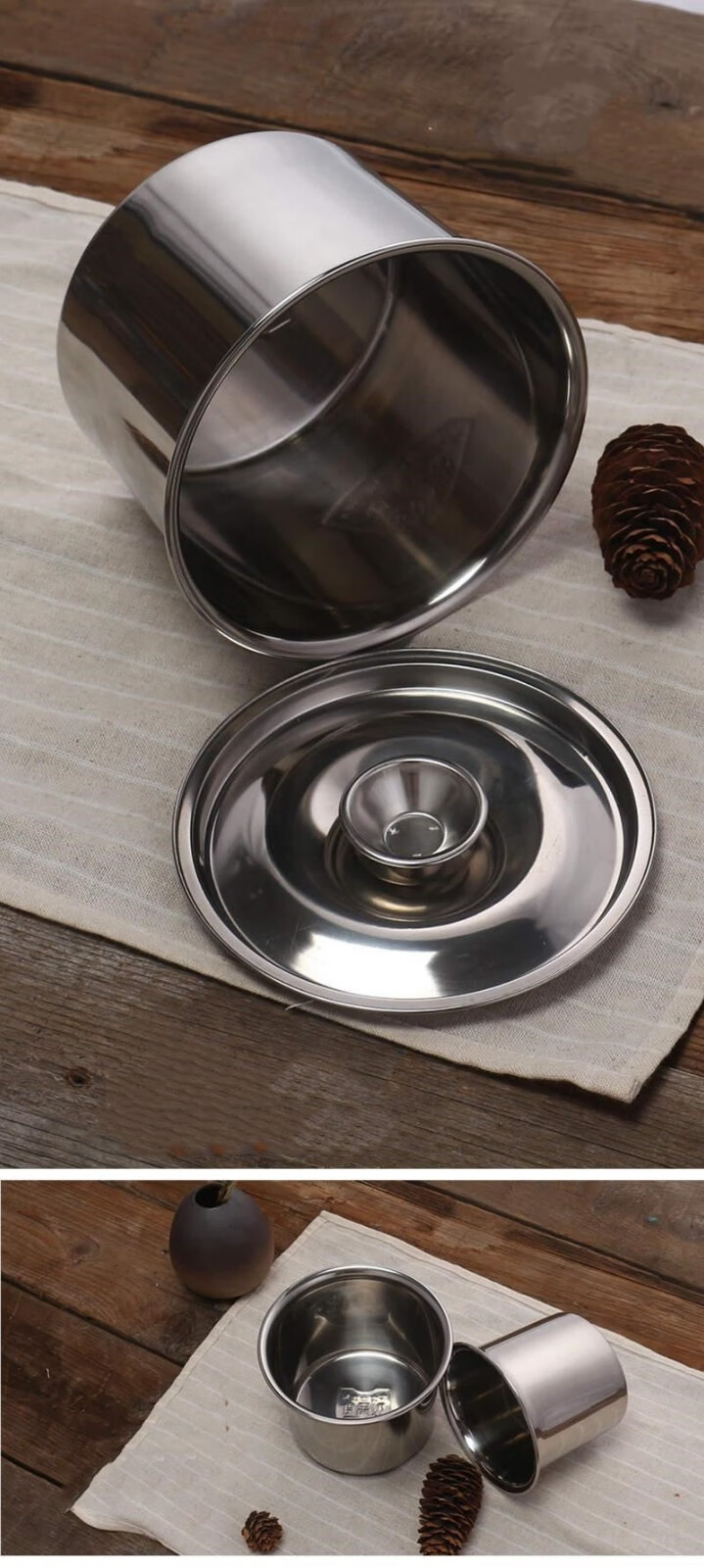 304不锈钢味盅带盖加厚饭店厨房调味盅调味罐家用调料盒调味盆猪油罐