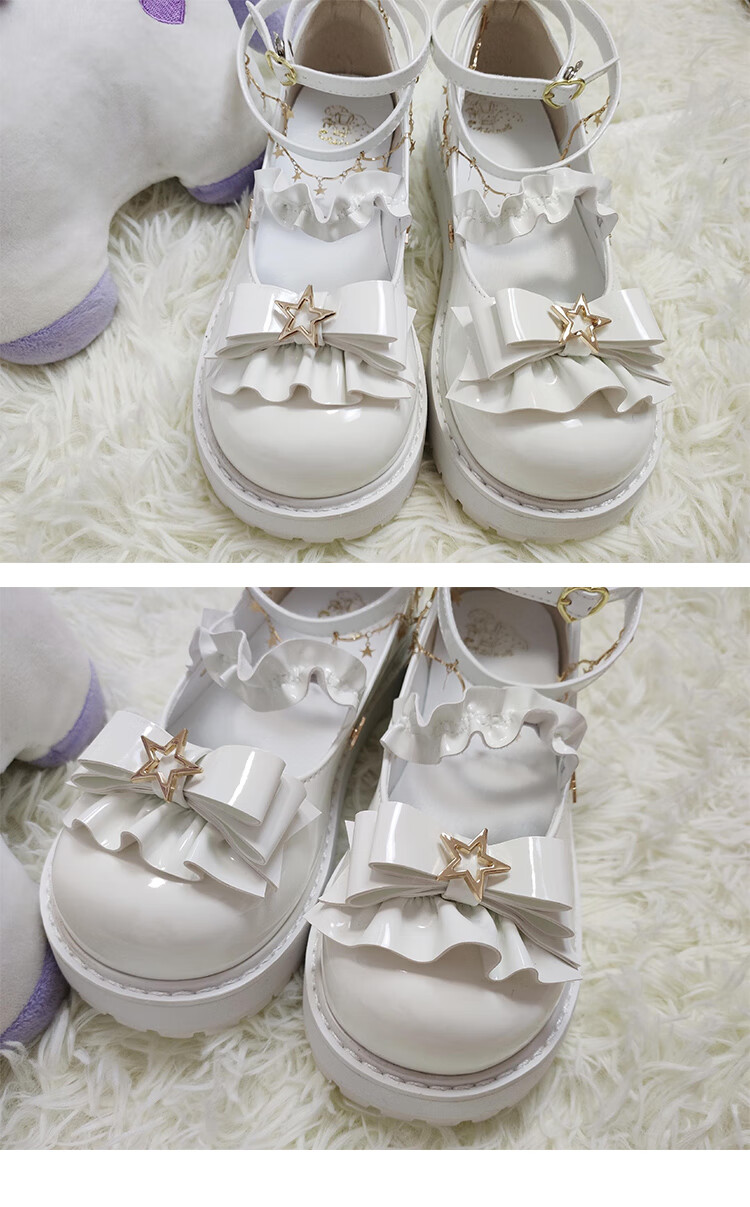 洛丽塔梅露露鞋子 新品日系可爱漆皮现货lolita厚底软妹圆头低跟少女