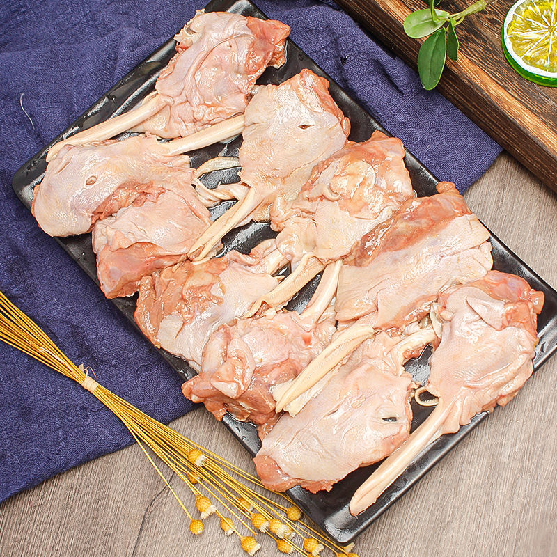 椒盐鸭下巴370g腌制半成品半边鸭头酒店餐饮特色菜食材速冻大排档5袋