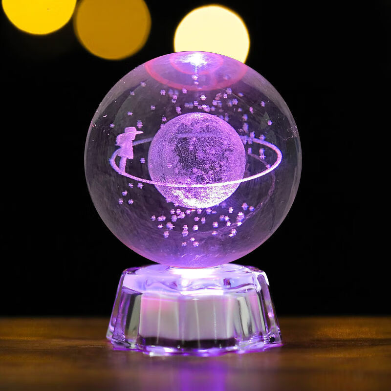 生日礼物女生闺蜜发光水晶球创意520送朋友男生同学毕业纪念品 银河系