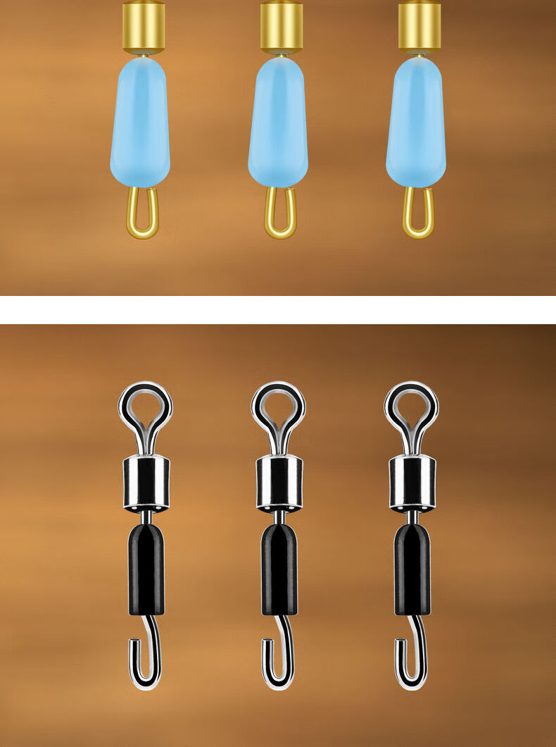 x弹簧卸力快速子线夹钓鱼连接器防缠绕硅胶钓鱼用品不锈钢八字环音然