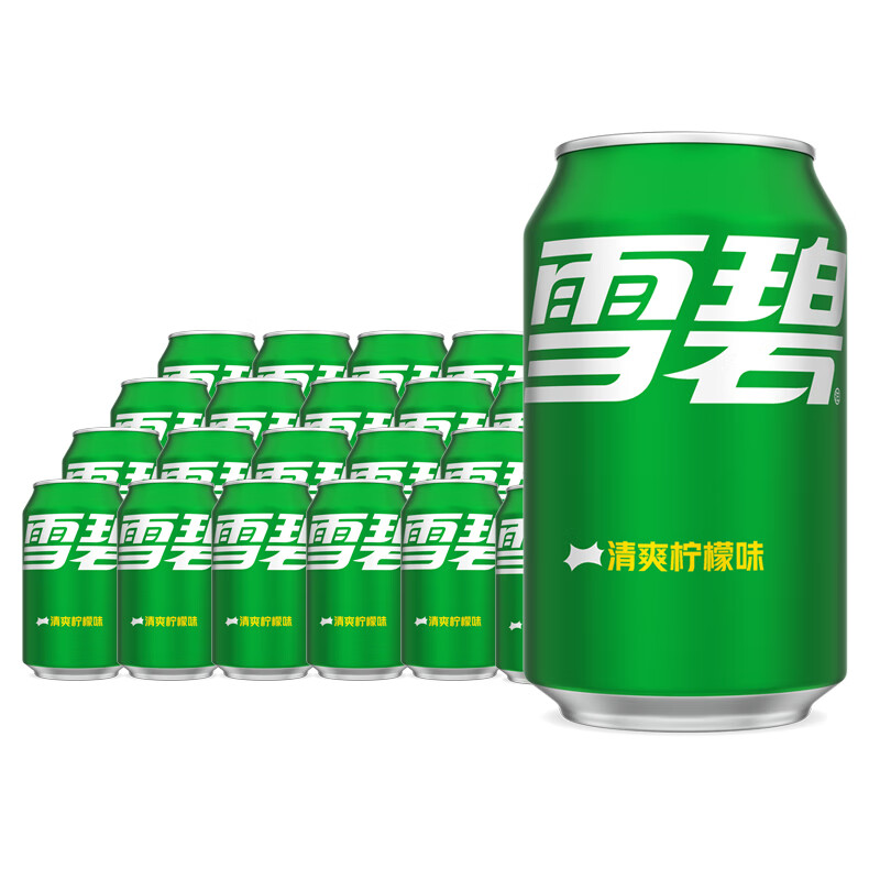 雪碧芬达橙味苹果味碳酸饮料易拉罐装330ml*24罐整箱批发 芬达橙味