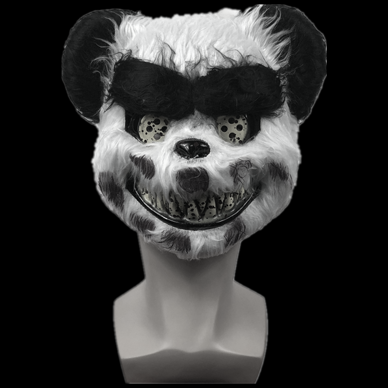 可狄(kedi)血腥兔子毛绒面具男屋jk拍照道具网红棕熊头套全脸 棕色