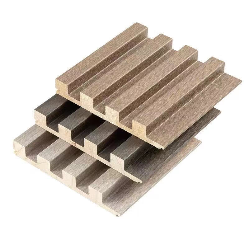 实木格栅电视背景墙吊顶实木松木墙板趣器屋烟熏橡木