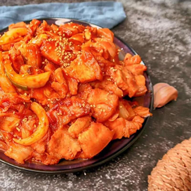 辣白菜东北韩式泡菜酸甜咸菜下饭菜酱菜金社长 豆八哥辣白菜2包【图片