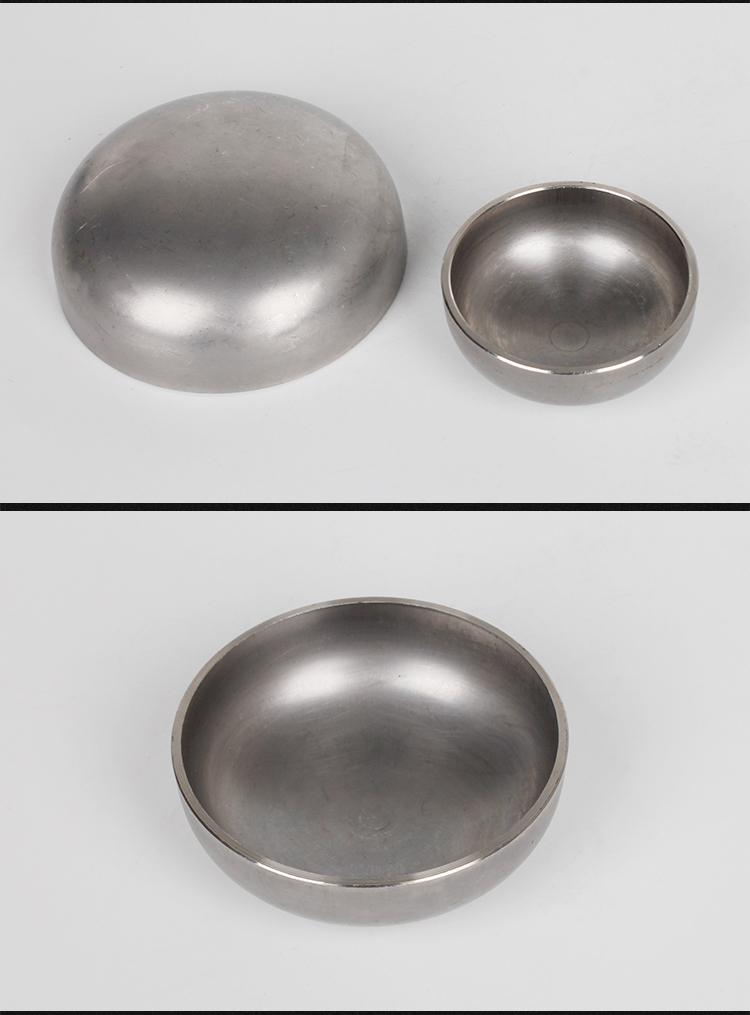 304不锈钢封头椭圆管帽焊接管道钢管塞封口盖堵头压力罐堵帽盖帽Φ