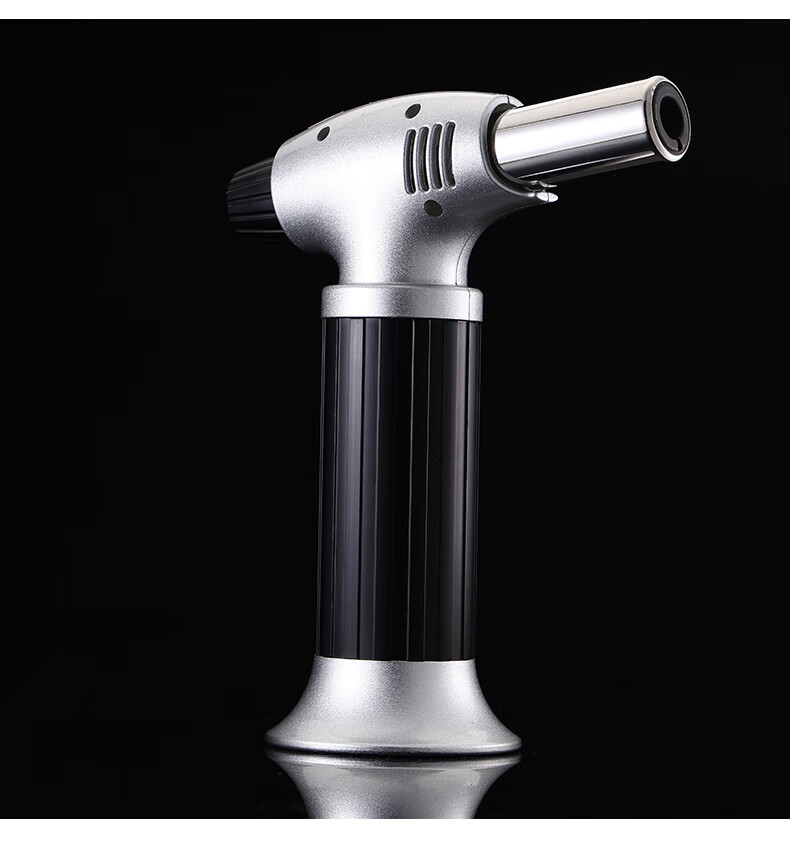 喷火枪耐高温焊枪雪茄专用直冲户外烧烤防风充气打火机男 400黑色