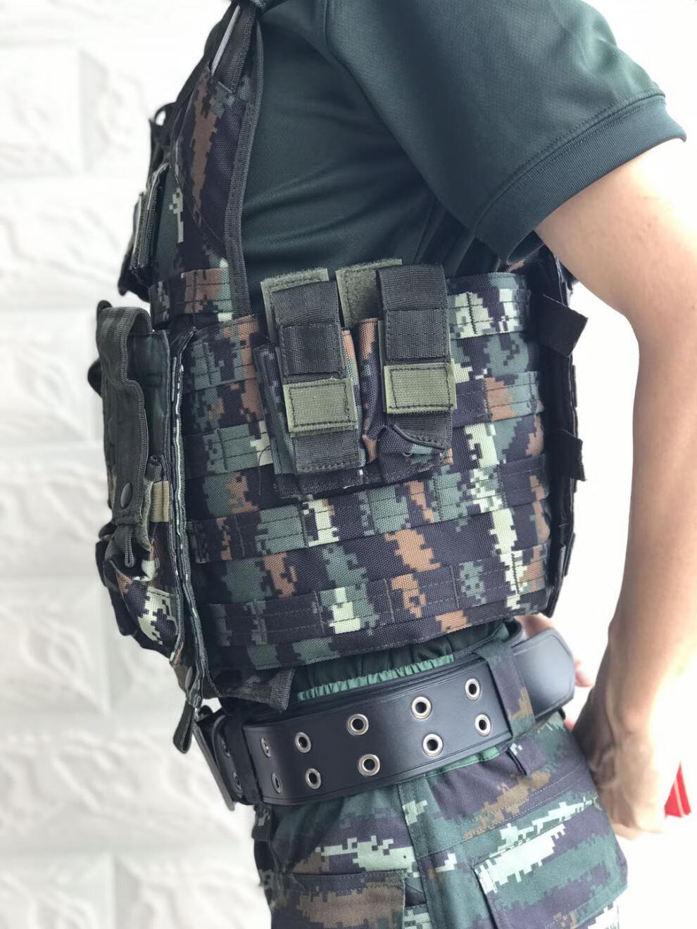 户外鞋服 军迷服饰 优旋(youeshone) 新款虎斑快拆战术背心防弹负重