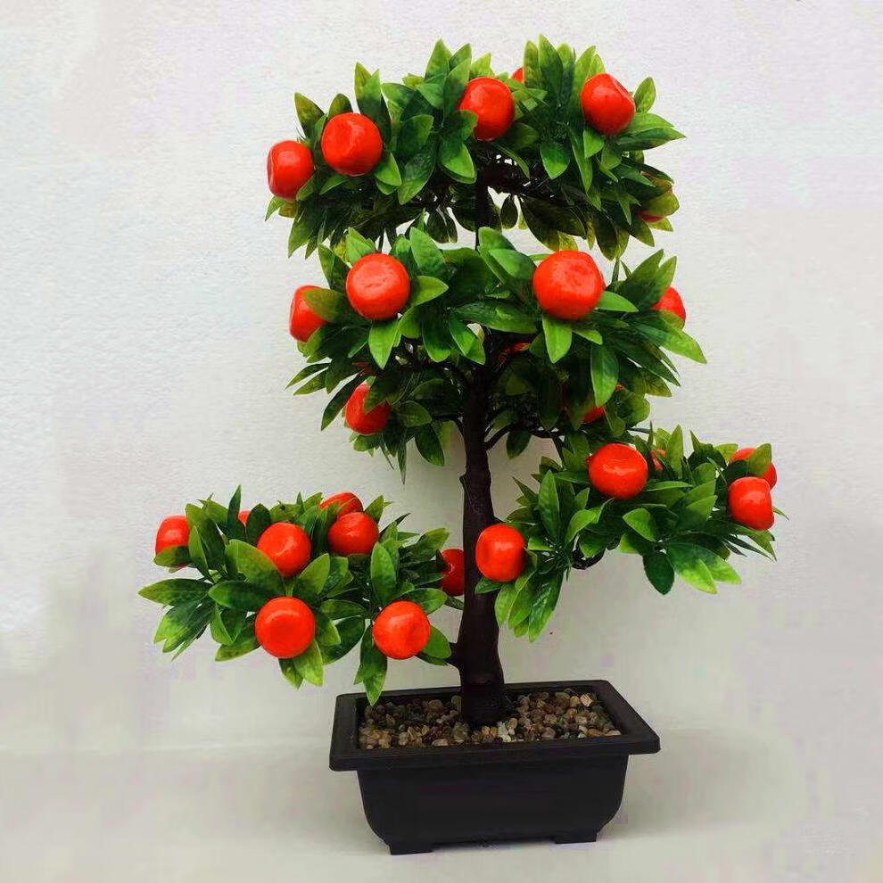 仿真苹果假桃子果树塑料大型室内装饰摇钱树盆栽水果树发财树摆件小