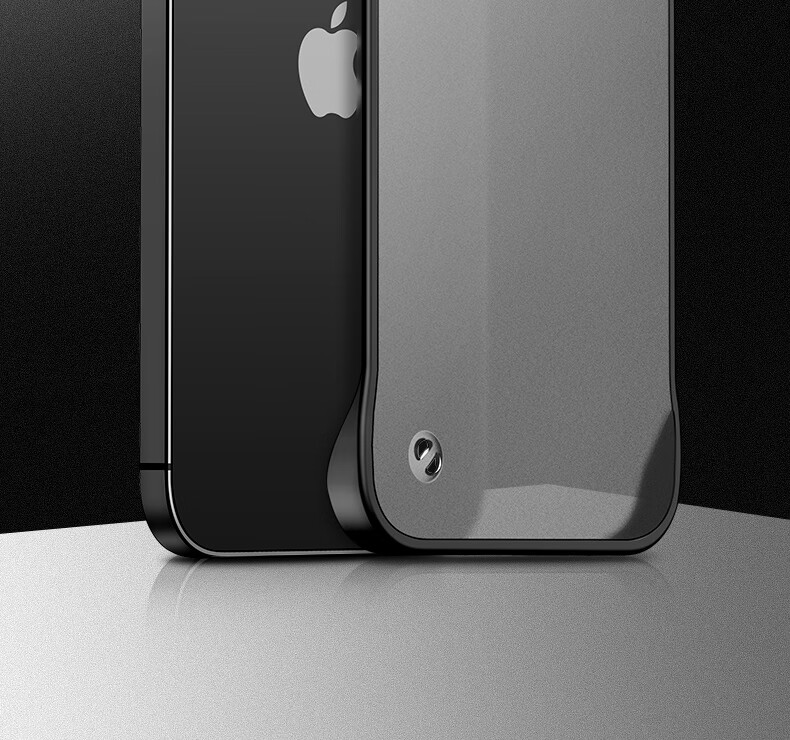 手机壳镜头精孔无边框iphone14保护套简约防摔男女款 透黑色【磁吸