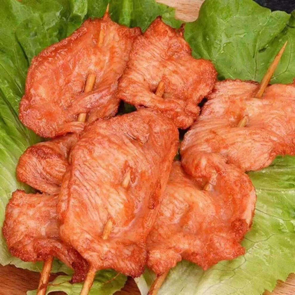 新鲜里脊肉片串串香手抓饼肉串烤肉串炸鸡肉串20串600g40串1200g批发