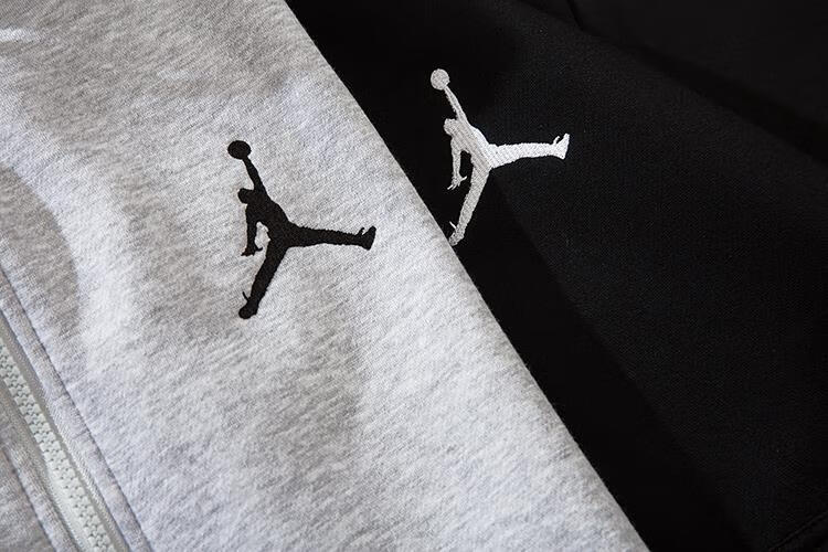 khsjjt官方专卖学生青年aj飞人男女运动秋季新款卫衣刺绣夹克开衫拉链