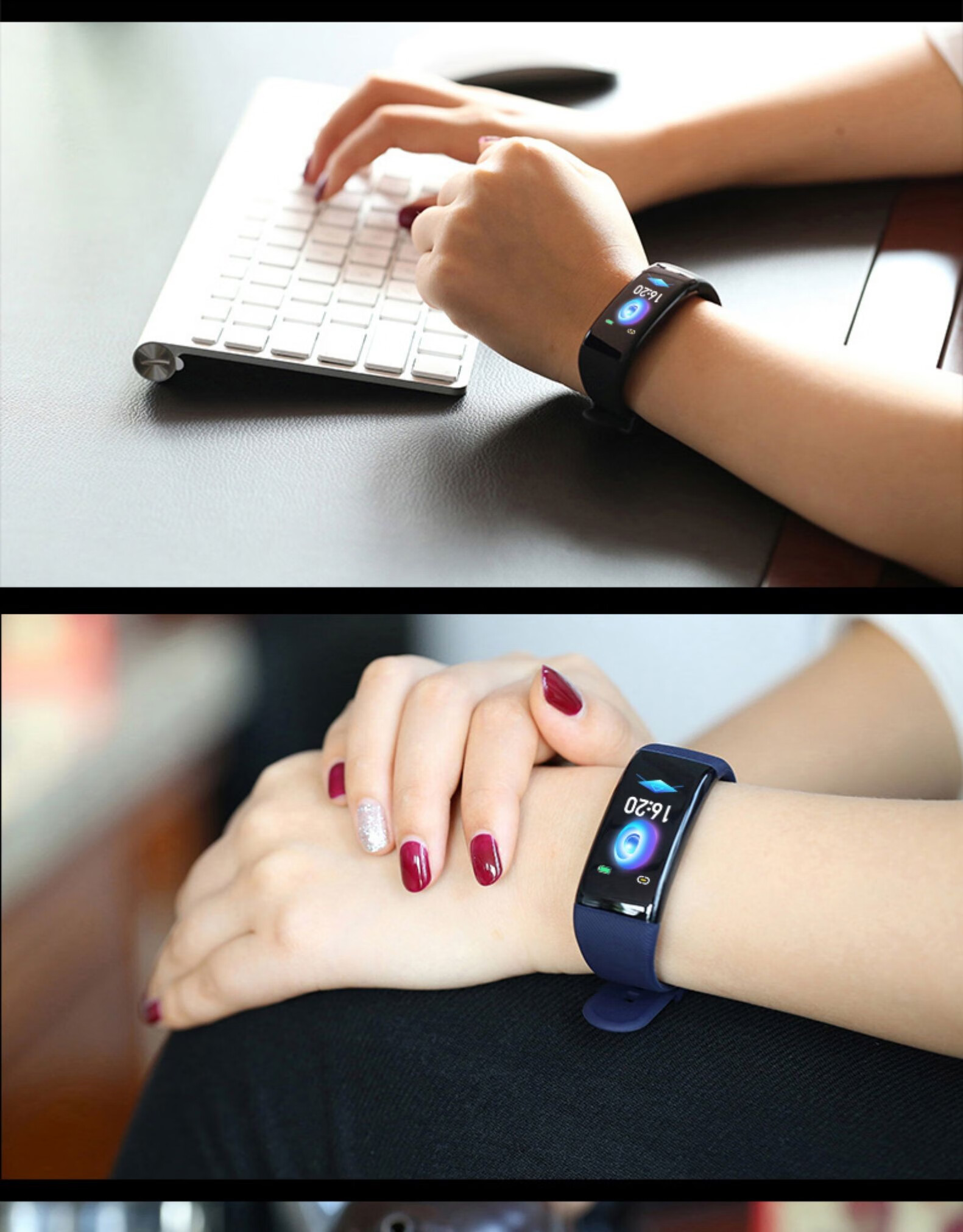 手机适用智能手环6 nfc运动测心率血游泳防水4彩屏电子多功能计步器