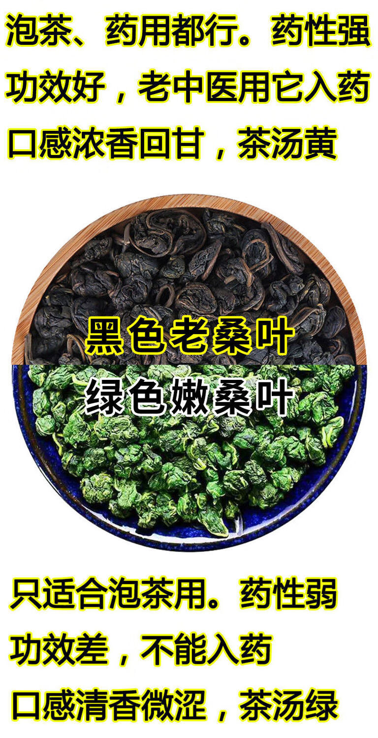 桑叶茶霜后桑叶茶霜桑叶野生老桑叶冬桑叶桑葚叶玉米须桑叶茶霜后老