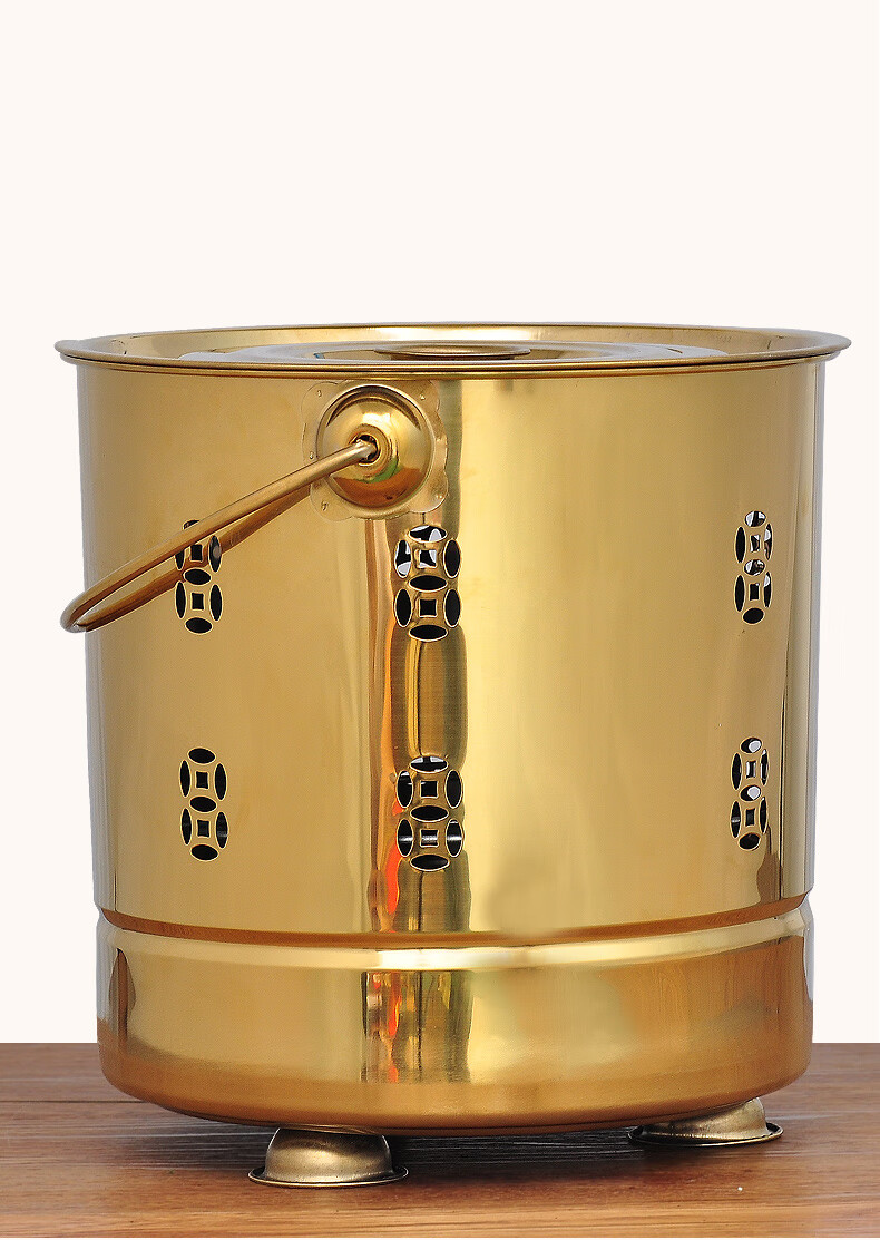 不锈钢烧金桶焚化炉家用烧经桶化宝桶烧宝桶祭祀拜神焚烧炉工艺品 50