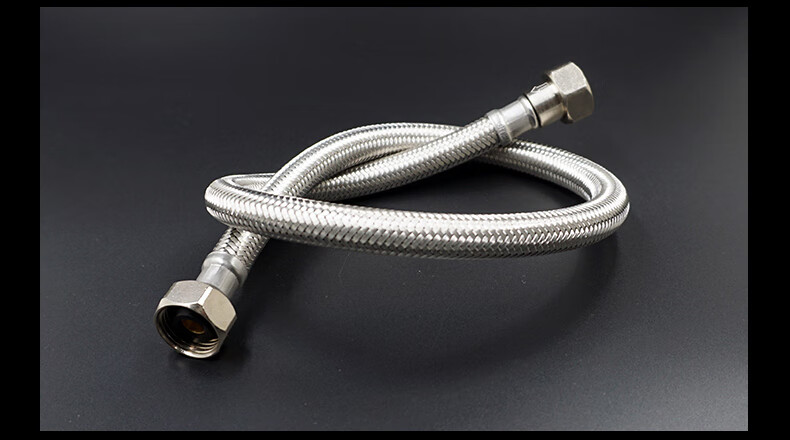 潜水艇进水软管水管304不锈钢防爆编织上水管4分马桶单冷龙头进水管