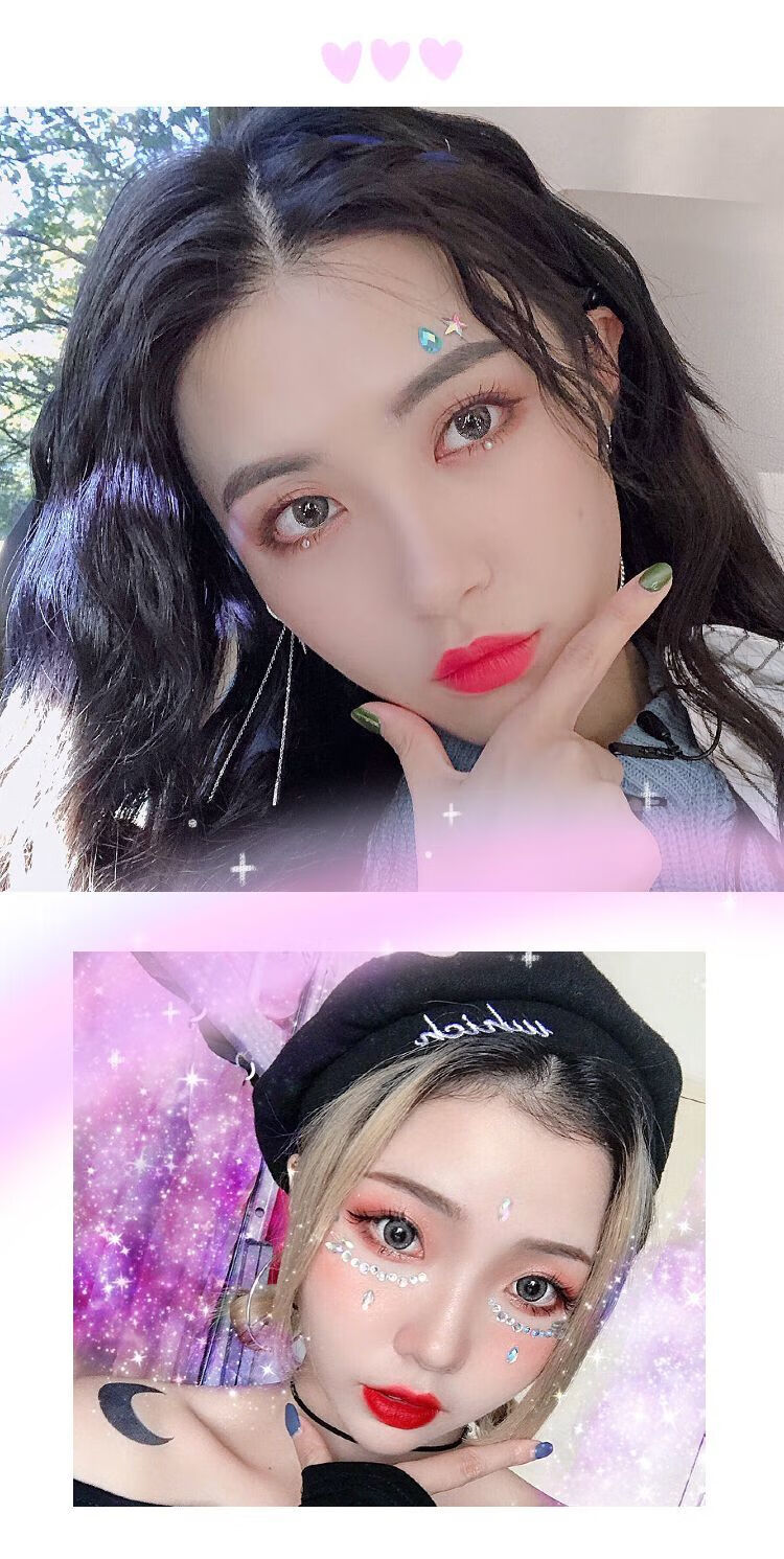 网红款网红演出眼妆脸部贴钻水钻泪钻贴眉心孟美岐泪痣妆一滴泪女团