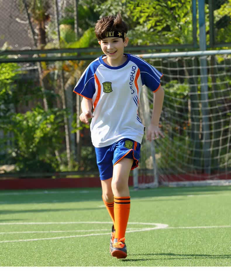 儿童足球服 儿童足球服套装男孩女童小学生训练服球衣印字定制中大童