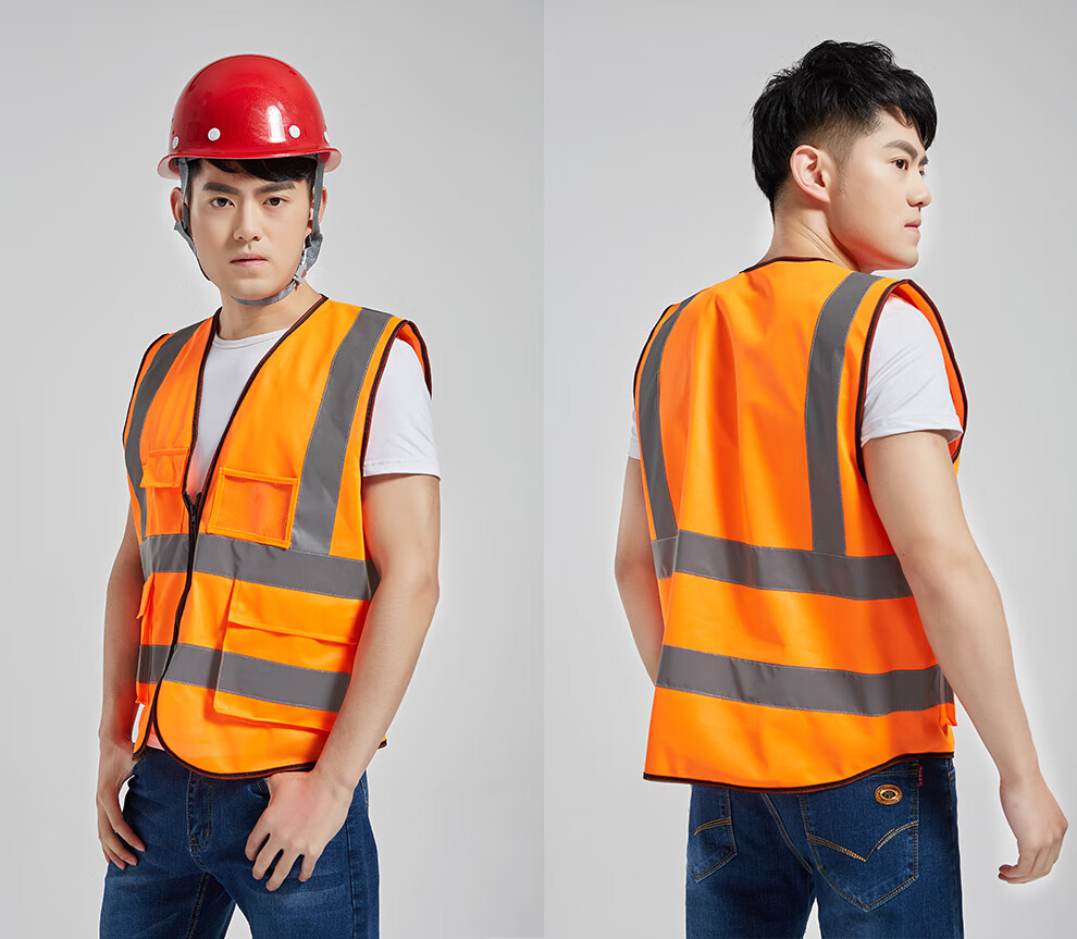 中建反光背心马甲夜间施工马夹交通工地工作服工程反光衣夏多口袋荧光