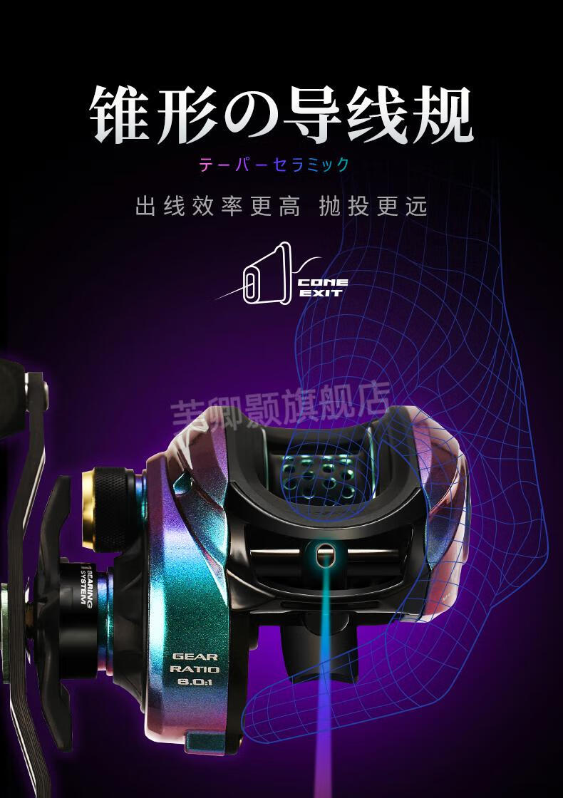 德岛钓鱼轮同款魔丸双线杯水滴轮远投防炸线全金属泛用微物小体超轻量