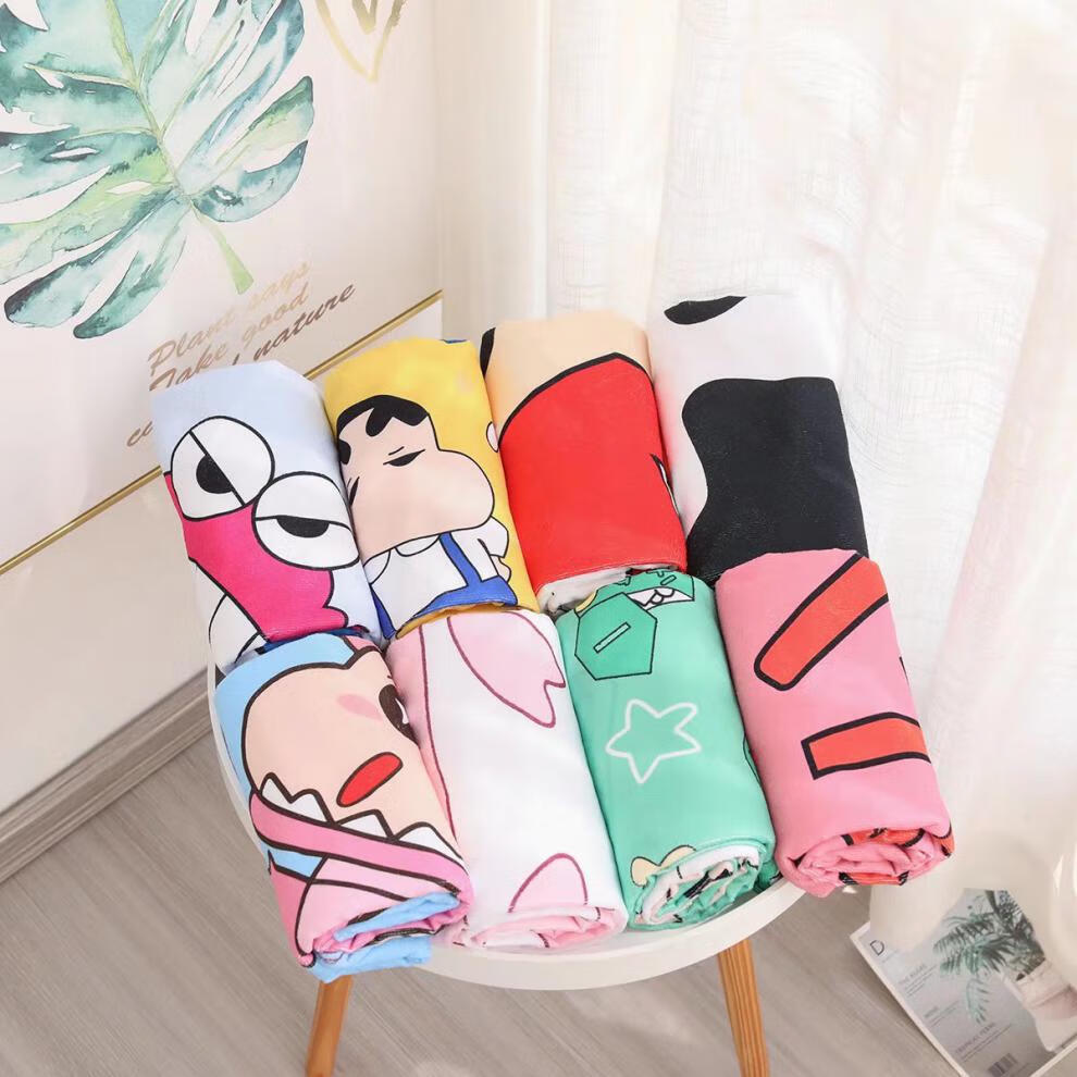 毛巾卡通大毛巾吸水洗澡家用沙滩旅行便携游泳运动长毛巾粉鳄鱼浴巾