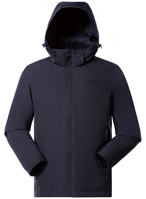 cantorp肯拓普内胆冲锋衣男式保暖三合一防水冲锋衣t142894010 黑色 m