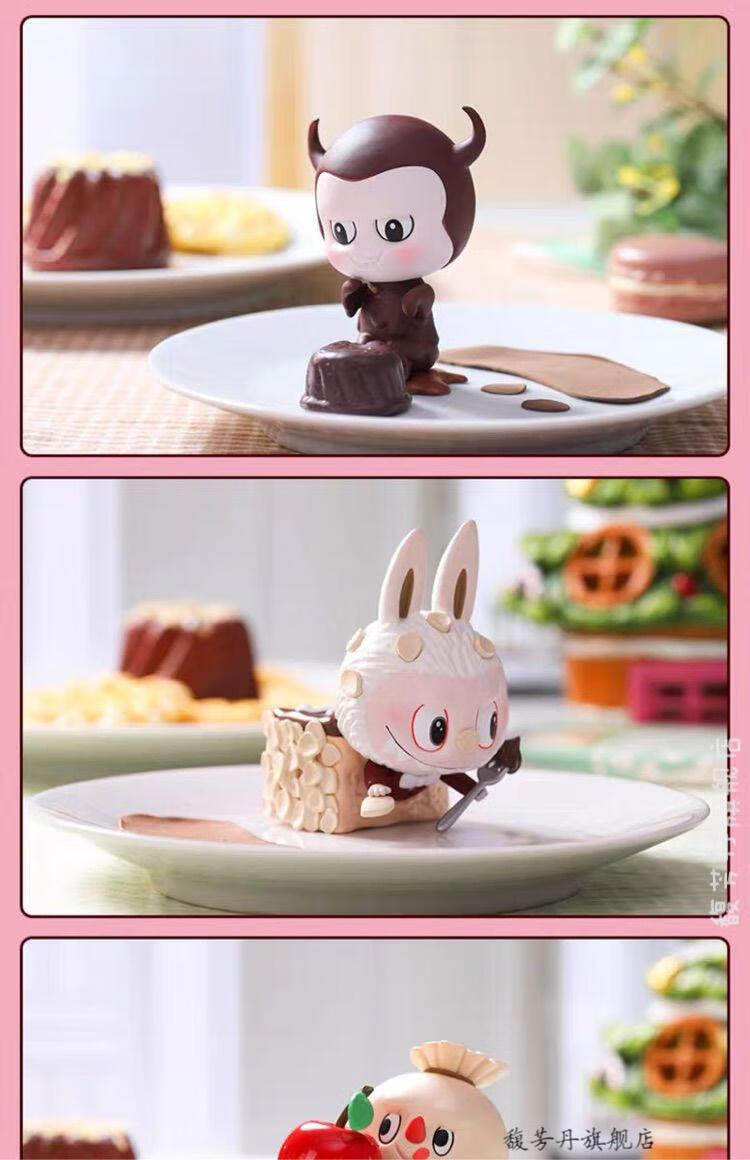 labubu圣诞 甜品盲盒 精灵甜品公仔 汽车摆件景观装饰 送女朋友 送