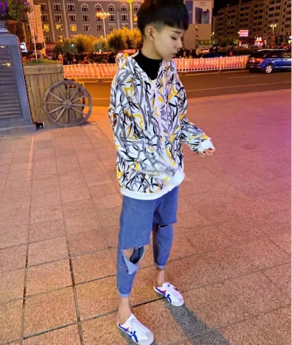 轻奢快手网红张琪笙同款满印荆棘情侣外套男女潮牌bf宽松长袖上衣外套