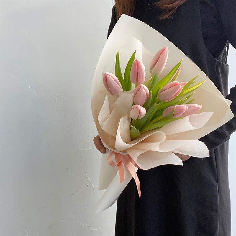 牛奶棉鲜花包装纸棉花糖内衬纸防水棉纸花束花艺包花材料 奶白58cm宽*