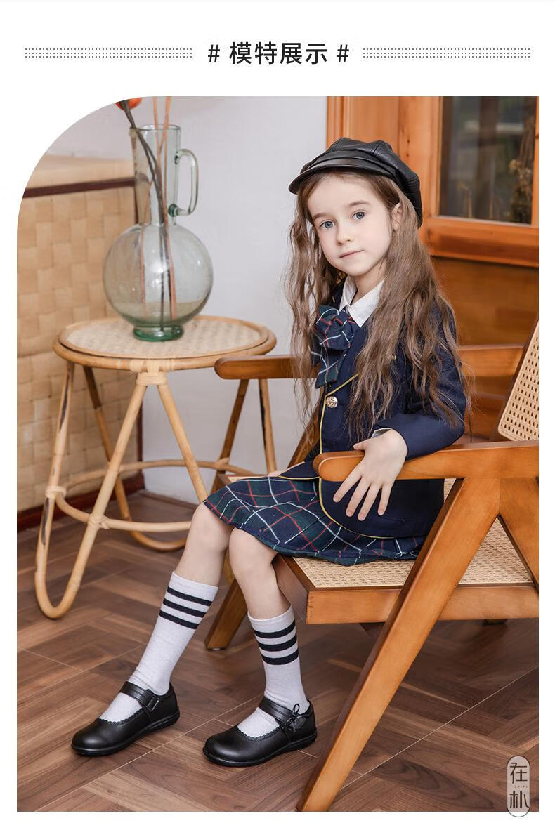 演出皮鞋女童中大童小学生黑色演出皮鞋小女孩校园礼服公主鞋校服皮鞋