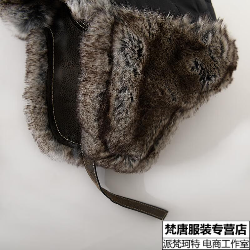 狗皮帽子男士东北加厚雷锋帽男飞行员帽冬天滑雪帽骑车护耳保暖韩版