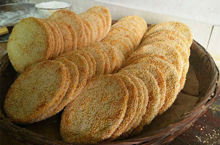 陕西安康汉阴特产汉阴炕炕馍汉阴酥饼芝麻饼馍馍 甜味 10个【图片