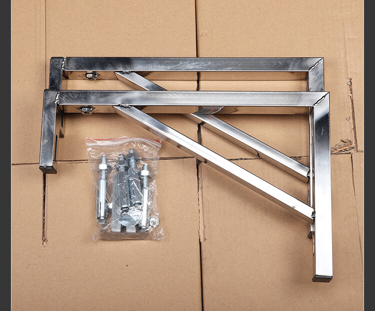 不锈钢三角伸缩支架方管陶瓷大理石卫浴支撑洗脸台台下盆支架托架201