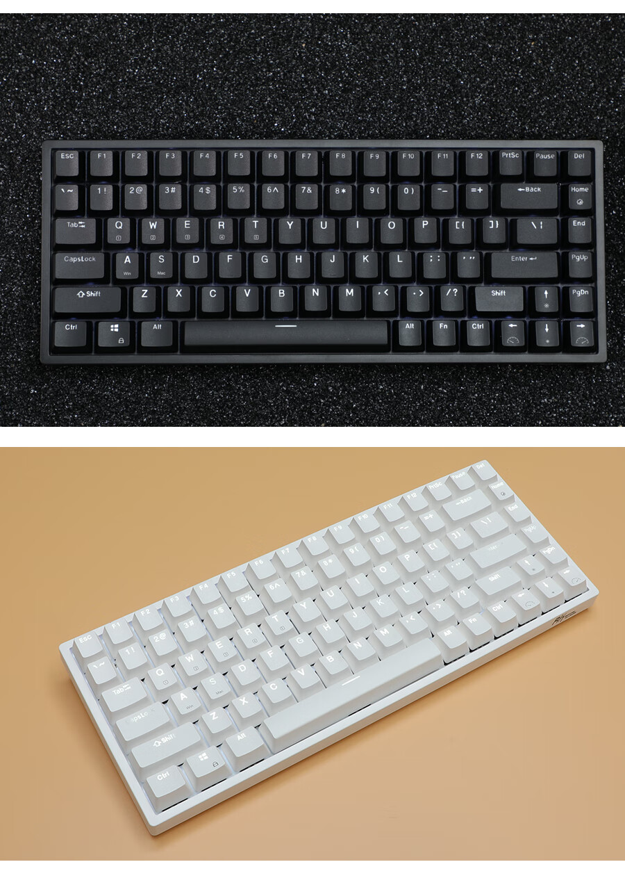 键盘樱桃轴cherry红茶青黑轴办公游戏手机ipad电脑mac 84键黑色樱桃青