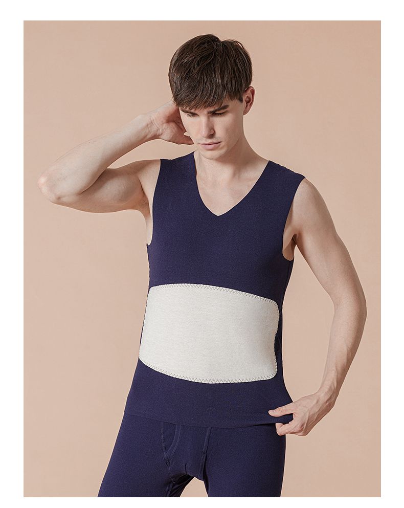 无痕保暖背心男德绒无痕保暖背心男士内穿加绒加厚秋冬季护胃打底马甲